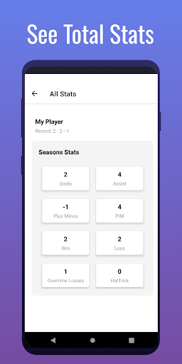 Hockey Stat Tracker Screen 3