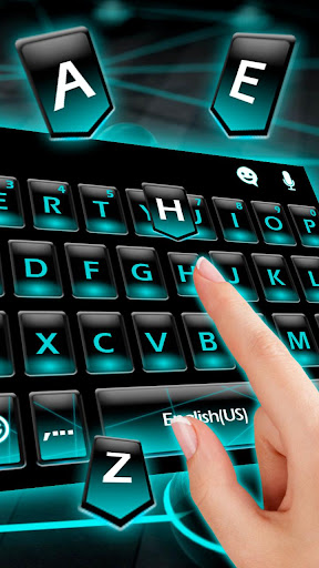 Blue Neon Fonts Tech Beam Keyb Screen 3
