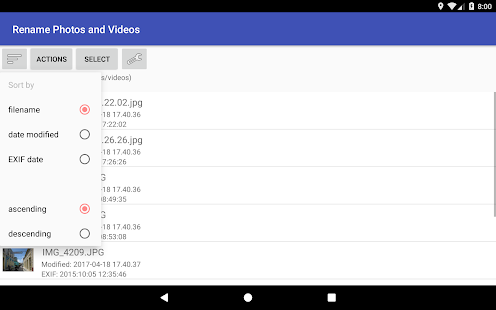 Rename Photos and Videos Screenshot
