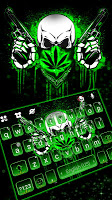 screenshot of Weed Guns Skull Keyboard Theme