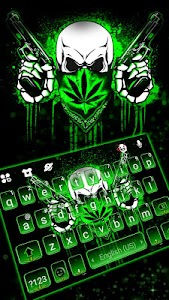 Weed Guns Skull Keyboard Theme Unknown