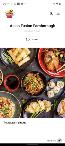 Android application Asian Fusion Farnborough screenshort