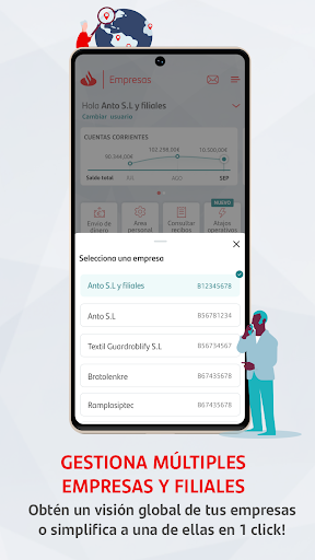 Screenshot of Santander Empresas
