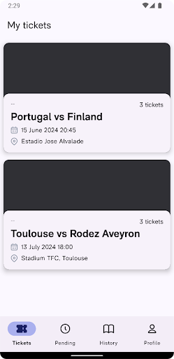 OARO Tickets Screenshot