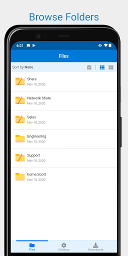 Android application MyWorkDrive File Access screenshort