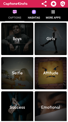 Captions for Instagram Selfie Screen 2