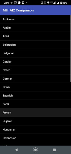 Language Translator Screen 2