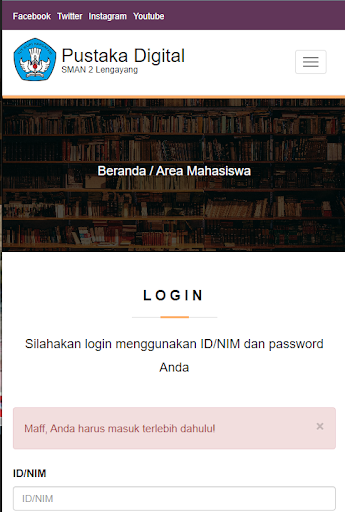 Android application E-Library SMAN2Lengayang screenshort