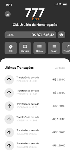 Android application 777 Bank screenshort