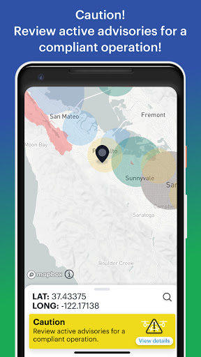 Screenshot of B4UFLY by FAA