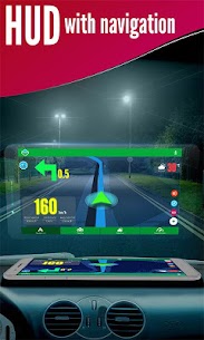 Voice Gps navigation maps: HUD speedometer 1