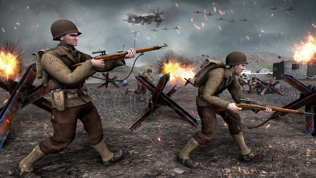 D-اليوم الحرب العالمية 2 معركة: WW2 اطلاق النار 2.5 APK + Mod (Unlimited money) إلى عن على ذكري المظهر