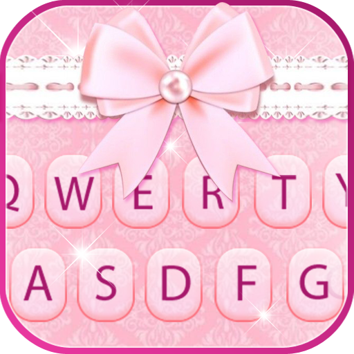 Fancy Pink Bowknot Keyboard Theme