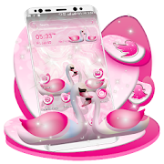 Swan Pink Love Launcher Theme