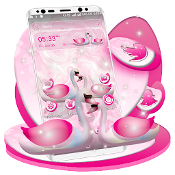 图标图片“Swan Pink Love Launcher Theme”