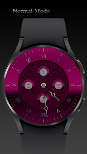 Blue And Pink Watch Face