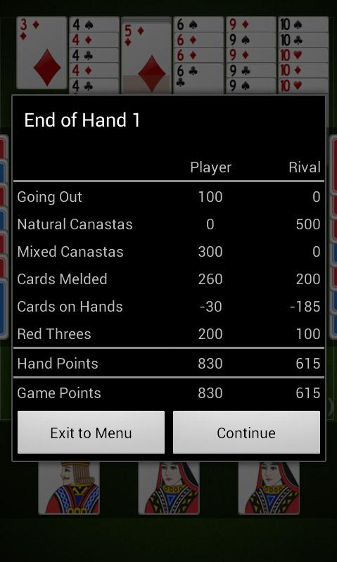 Android application Canasta Card Game by Gazeus screenshort