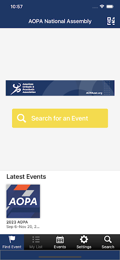 Android application AOPA Events screenshort