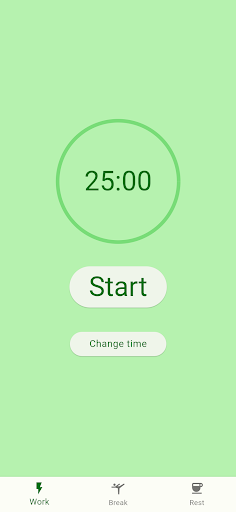 Android application Pomodoro Timer screenshort