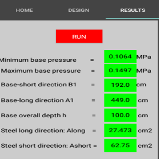 RECTANGULAR BASE ECCENTRICALLY LOADED - EUROCODE2