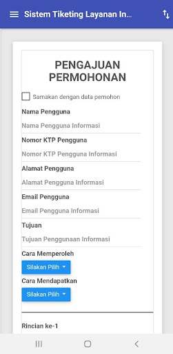 Android application SIKeLIP PPID Kominfo screenshort