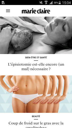 Android application Marie Claire screenshort