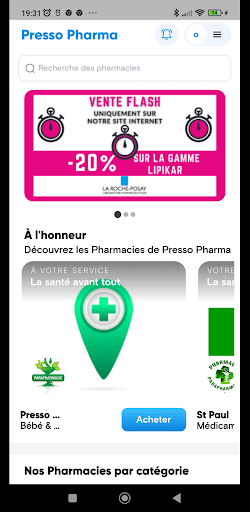 Android application Presso Pharma screenshort