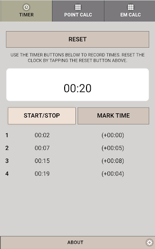 Android application Gunnery - Timer and Calculator screenshort