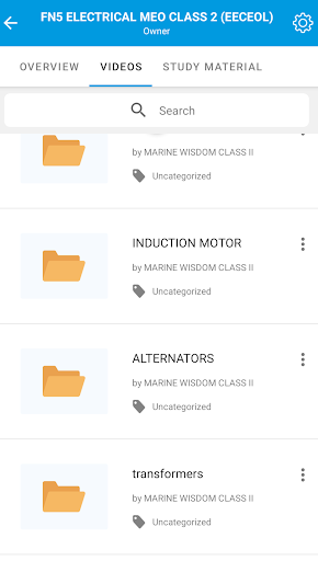 Android application MEO class II MARINE WISDOM screenshort