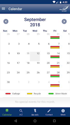 Android application Blue Mountains Waste Info screenshort