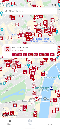 London Transport Live Times Screen 3