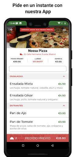 Nossa Pizza Screen 2