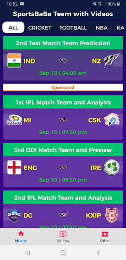 Android application SportsBaBa™: IPL Dream Team screenshort