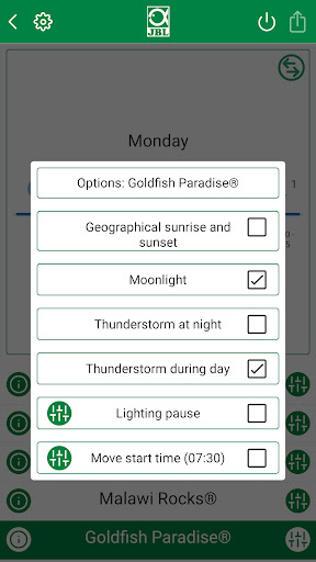 Android application JBL LED SOLAR CONTROL 2 screenshort