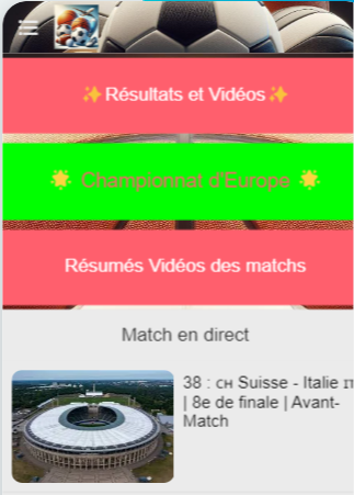 Android application MultiSPORTS screenshort