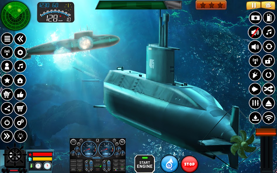Submarine Navy Warships battle banner