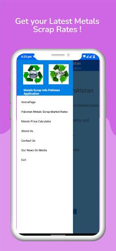 Android application Metals Scrap Info Pakistan screenshort