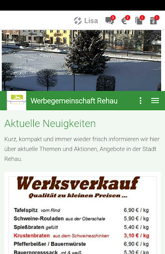 Android application Werbegemeinschaft Rehau screenshort
