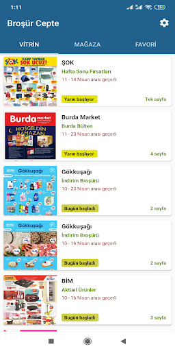 Android application Broşür Cepte screenshort