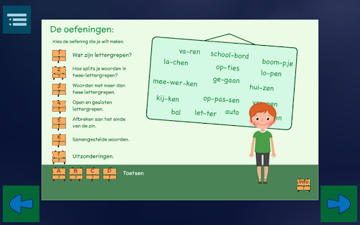 Lettergrepen oefenen Screen 2