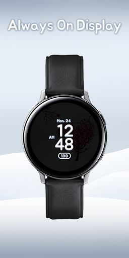 Winter Red Tree_Watchface Screen 3