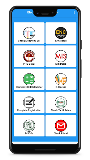 Android application Electricity Bill Checker screenshort