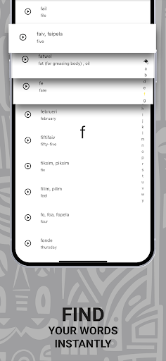 Tok Pisin Audio Dictionary Screen 3