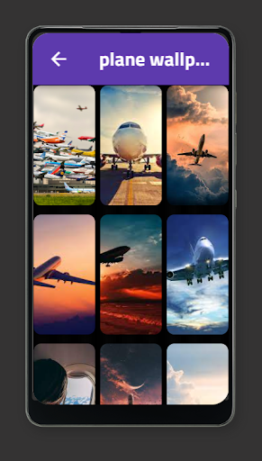 Android application plane wallpapers screenshort