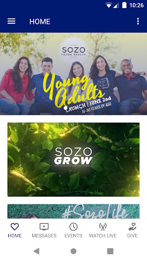 Android application Sozo Church Wa screenshort