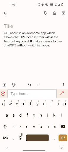 GPTboard Screen 2
