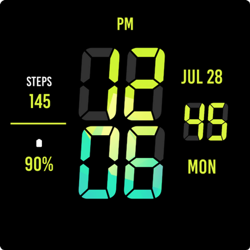 Green Digital DT Watch Face screenshot 4