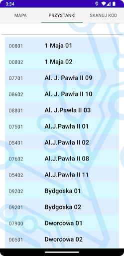 Android application mPasażer - Iława screenshort