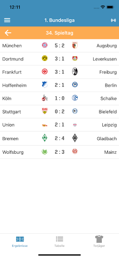 Android application JustScores screenshort