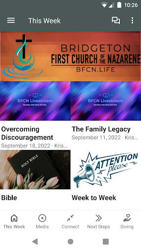 Android application Bridgeton Nazarene screenshort